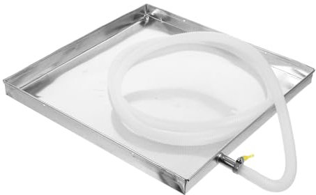 Yardenfun 1 Juego Bandeja De Agua De La Unidad Exterior Del Aire Acondicionado Botella Bandeja De Goteo De Ca Bandeja De Drenaje Para Lavadora y Secadora Lavado De Ca Silver Acero Inoxidable