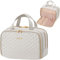 Lifewit Trousse de Toilette Femme, Trousse de Toilette Homme, Trousse de Voyage, Trousse de Maquillage, Sac de Rangement Toilette, Rangement Cosmétique avec Poignée, 10 L, Gris Clair