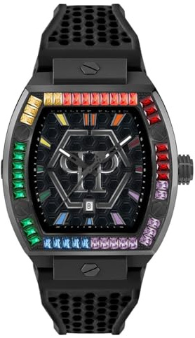 Philipp Plein Herren Analog Quarz Armbanduhr The Hexagon Phantom