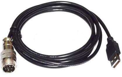 RIKYJIC Câble de données USB mâle vers DIN 9 broches DIN9 mâle pour Thrustmaster TH8A TSSH MOD + câble en ligne informatisé de frein à main (2 mètres)