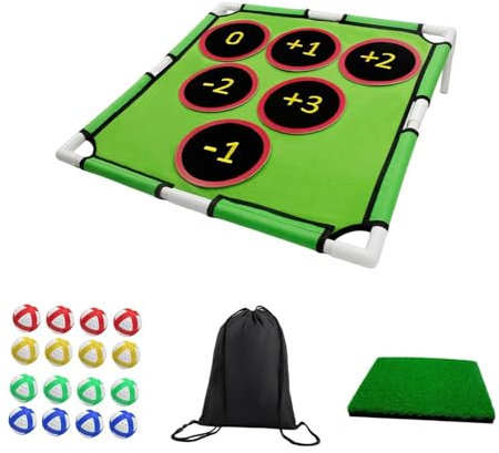 Sharplace Golf-Chipping-Spiele, Golfmatte mit Putting-Matte, einfache Montage, Golf-Yard-Spiele, Golf-Cornhole-Spiel für Party-Erwachsene, Strand-Golfer