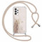 Yoedge Coque avec Cordon pour Samsung Galaxy A23 5G 6.6, Transparente Aesthetic Motif Marbre Étui Collier Tour de Cou Lanière Corde Lanyard Case, Silicone TPU + PC Antichoc Housse pour Samsung A23,05
