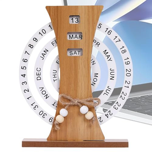 Schreibtisch-Datumsanzeige, Tischkalender,Vintage-Tagesanzeigekalender, manueller Drehkalender - Täglicher Desktop-Kalender. Schöne Desktop-Dekorationen für Wohnzimmer und Schlafzimmer
