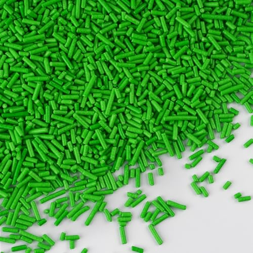 Décors Sucrés Vermicelles Vert 130 g - Vermicelles Pâtisserie Comestibles en Sucre Colorés– Décoration Alimentaire Pâtisserie, Desserts, Gâteaux, Biscuits, Cupcakes