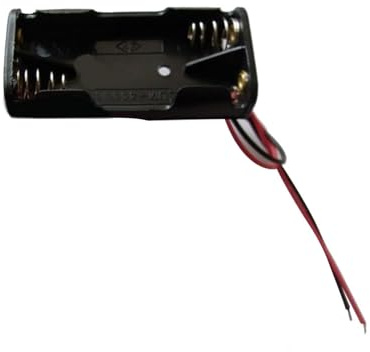 Mtlavishness 2er AAA Batteriehalter Gehäuse mit Kabel, 3V Ausgang Kompakter Ersatz für 2 AAA Batterien, Drath 15cm Rot/Schwarz, Ideal für DIY Projekte und Elektronikbastler