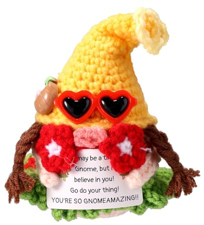 TOYMIS Positiver Wichtel, Sommer Wichtel Deko Emotionale Unterstützung mit Erhebender Nachrichtenkarte für Lustige Süße Sommerparty Gastgeschenk Home Office Dekor
