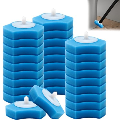 30 Pcs Toilet Wand Refill Pads, Toilet Brush Replacement Head