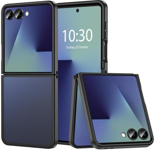 Verco Kompatibel mit Samsung Galaxy Z Flip 7 Hülle, Matte Rückschale Schutzhülle für Galaxy Z Flip 7 5G Case Silikon Handyhülle - Schwarz
