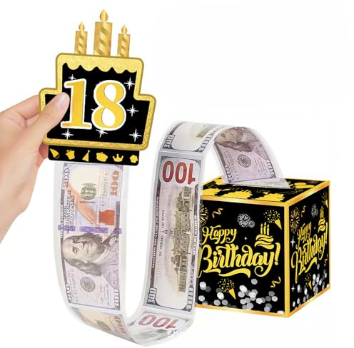 Bamyli 18. Geburtstag Junge 18 Überraschungsbox, Happy Birthday Geschenkbox, Mystery Box Geschenkverpackung Für Familie, Freunde