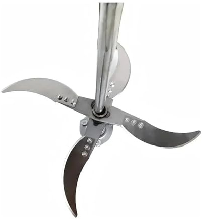 4-Klingen-Obst- Und Gemüseschneider Mit 50 Cm Langer Stange, Elektrischer Bohrmaschinenbasis, Zerkleinerer For Schweinefutter, Rührwerk Und Einfache Montage