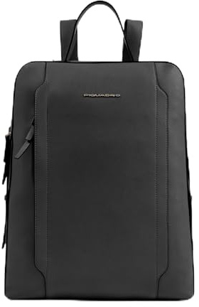 Piquadro Damen Laptop-Rucksack 15,6 Frau Leder schwarz