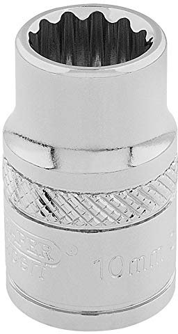Draper 32770 Hi-Torq 12 Point Socket Square Drive 3/8 Inch, 6mm