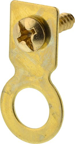 The Hillman Group 122225 Flat Ring Hanger with Screw, Brass Plated by The Hillman Group