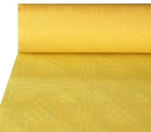 PAPSTAR Damasttischtuch 50 m x 1 m gelb