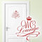 Grandora Wandtattoo Türaufkleber WC Lounge mit Krone I rot (BxH) 14 x 14 cm I Bad Badezimmer Toilette Aufkleber Wandaufkleber Wandsticker Sticker Tür W881