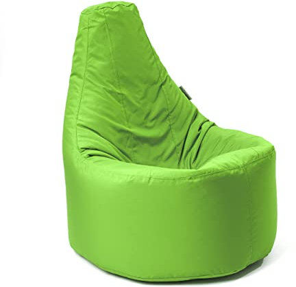 MaxiBean Bean Bag Chair Gaming indoor Outdoor Weather Resistant - Perfect for Home, Garden, Living Room Lounge - Adult, teenager Big Recliner BeanBag Chairs with Filling Beans Included - Lime