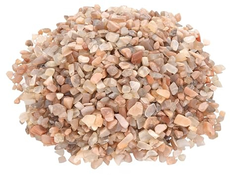 Mondstein Mini Trommelsteine 100 g Edelsteine Heilsteine echter Stein | Inkl. Edelsteinkarte | 5-10 mm Durchmesser | 100% naturbelassen