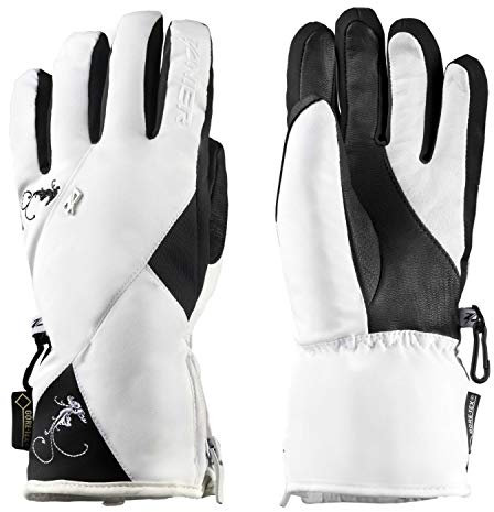 Zanier Handschuhe Aurach GTX für Damen Wasserdicht, Farbe:Weiß, Größe:M