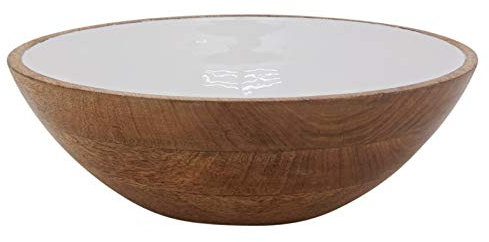 Saladier rond en bois et résine Ø 30 cm