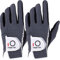 FINGER TEN Golfhandschuhe Herren Links Rechts Golf Handschuh Wert 1 Paar Golfhandschuh Linke Rechte Hand Handschuhe für Männer Golfer, Allwetter Mikrofaser Rain Grip (Dunkelgrau, M, Links)