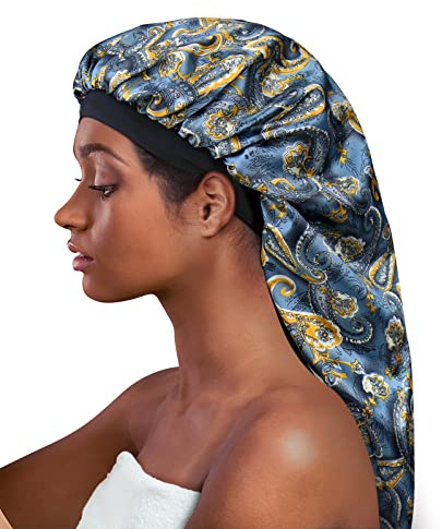 Alnorm Locs Satin Bonnet Curly Hair Sleep Cap Box Braids Bonnet