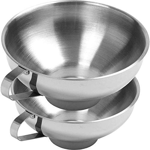 Norpro Stainless Steel Wide-Mouth Funnel w/Handle (Pack of 2)