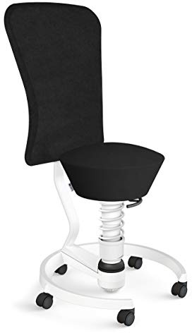 aeris Swopper – Hocker mit Lehne – Bürohocker höhenverstellbar – Schreibtischstuhl gegen Rückenschmerzen – Ergonomischer Bürostuhl und Sitztrainer, Feder Low