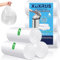 XUXRUS Bolsas de basura de plástico pequeñas de 5 litros, 78 unidades, bolsas de basura transparentes, bolsas de basura para cubos de basura para revestimiento de baño,oficina,10 litros, transparente