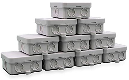 NC Design: Abzweigdose wasserdicht (10 Stück) I Aufputzdose Standardgröße 75x75x35 mm I IP54 - für den Innenbereich I Qualität Made in Germany