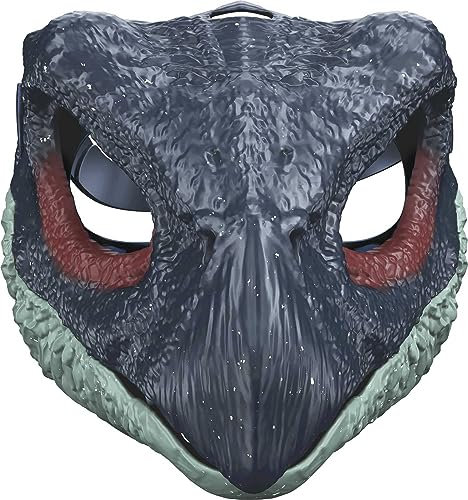Jurassic World GWY33 - Dominion Therizinosaurus Dinosaurier Maske mit zu öffnendem Kiefer, vom Film inspirierte realistische Textur und Farbe, Augen- und Nasenöffnung; Spielzeug ab 4 Jahren