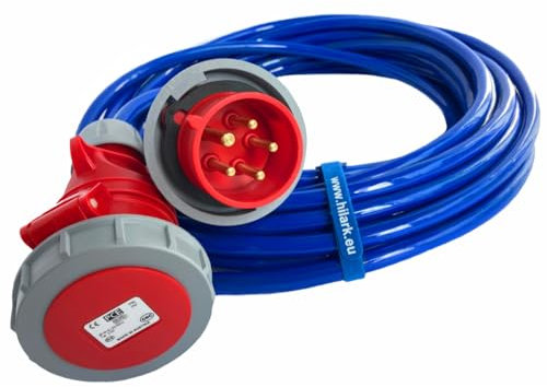 Hilark Cable Tech CEE Starkstrom-Verlängerungskabel Gummi 16A H07BQ-F 5x2,5 IP67 10m