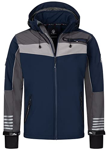 Rock Creek Softshelljacke Herren Outdoor H-288 | Wasserabweisende Übergangsbekleidung, funktionale Wanderjacke für Männer, Camping, Freizeit und wechselhaftes Wetter