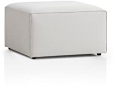 Traumnacht Genua Modular Sofa, individuell komibinierbare Wohnlandschaft, Hocker - strapazierfähiges Möbelgewebe, produziert nach deutschem Qualitätsstandard, weiß