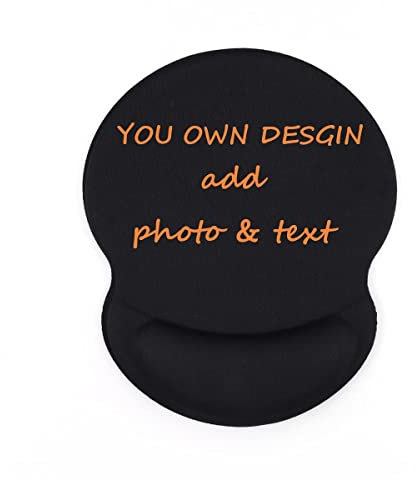 Naispanda Tapis de Souris Personnalisée avec Photo et Texte,Tapis de Souris Ergonomique avec Repose Poignet,Base en Caoutchouc antidérapant-Convient pour Ordinateur et Ordinateur Portable Idée Cadeau