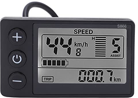 Electric Bike LCD Display, Meter 24V 36V 48V Control Panel Electric Bicycle S866 LCD Display Electric Bike LCD Display With Waterproof Plug For Electric Bikes