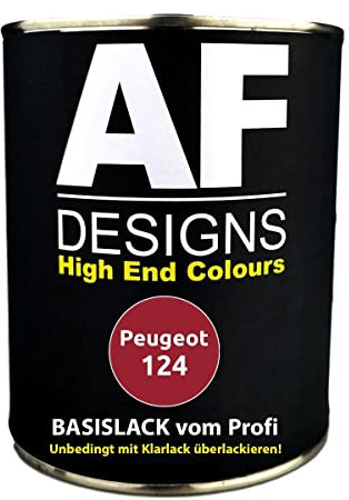 250ML Autolack für Peugeot 124 Rouge Baroque Metallic Basislack spritzfertig