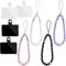 Cordon de téléphone portable avec perles de cristal et 4 coussinets autocollants pour sangle de téléphone portable, sac à main, sac à main court coloré pour fille et femme