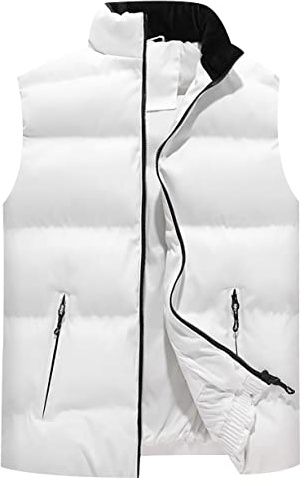 Gilet Uomo Invernale Imbottito Giubbotto Giubbino Giacca Smanicato Gilet Imbottiti Uomo Invernali Giacche Senza Maniche Gilet Trapuntato Puffer Casual Cerniera Oversize Caldo Moda Uomo Taglie Forti