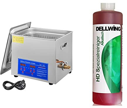Chaneau Nettoyeur A Ultrasons 10L Pour Bijoux Appareil Nettoyage Ultrasons & Dellwing - Nettoyeur à ultrasons concentré pour carburateur, culasse, injecteurs, et autres pièces