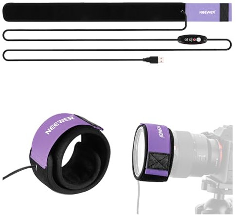 NEEWER USB 500mm Objektivwärmer mit FPC, schnelle, gleichmäßige Heiztechnik für DSLR Kameraobjektiv Teleskop Astrofotografie, 3 Temperaturstufen, verhindert Überspannung/Tau/Nebel/Kondensation, HW-30