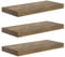 WOLTU Wandregal Wandboard Bücherregal Regale für Deko Wandablagen aus MDF Holz, 3er Set Hängeregal Vintagebraun
