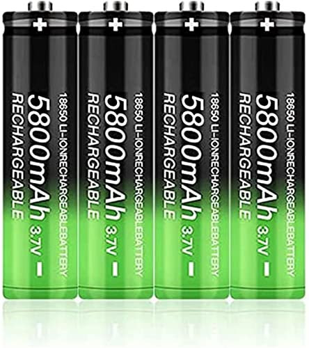Rechargeable Battery 3.7V 5800MAh Batteries Battery For LED Flashlight, Headlamp, Electronic Devices -4PCS