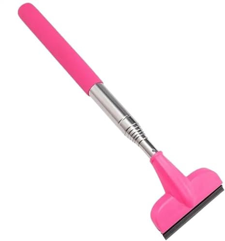 MODADA Schneeschieber Auto-Windschutzscheiben-Schneebesen Und Eiskratzer-Rakel, Kleiner Rakel Für Autofenster Ausziehbarer Rakel Handschneeschaufel (Color : Pink)