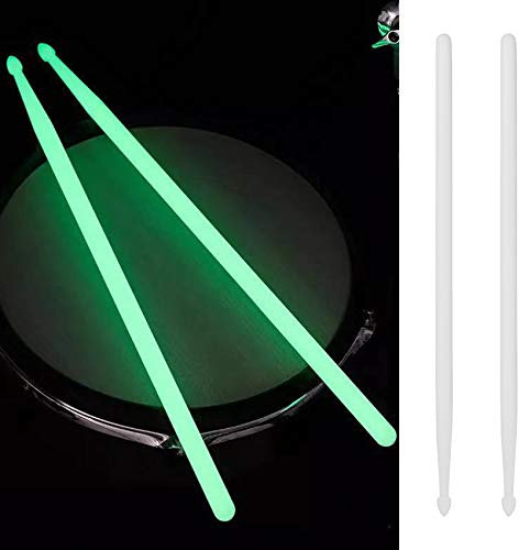 Xtahdge 1 paire de de tambour lumineuses 5 A Set de batterie fluorescentes de jazz Scène dans l'obscurité Accessoires pour batterie Vert