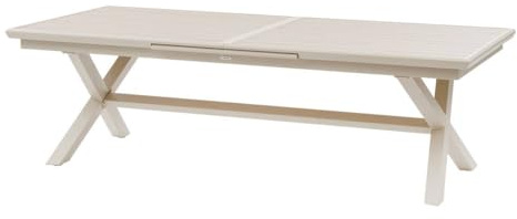 Hespéride - Ausziehbarer gartentisch axiome holzoptik leinen & ton 12 plätze aus Aluminium