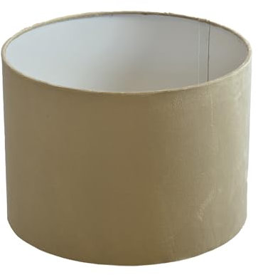 Lampenschirm XXL Ø 50 x 40 cm taupe Velour Zylinderförmig