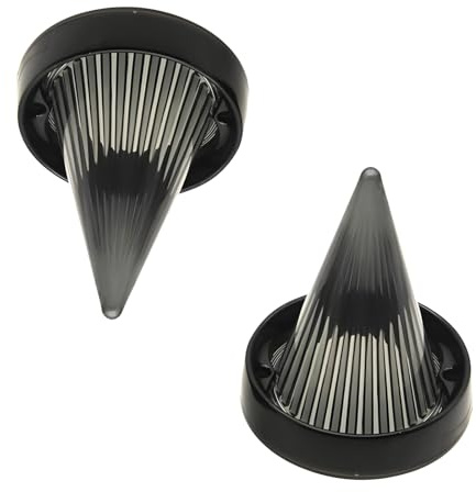 Kugelförmige Blinker-Licht-Linsenabdeckung, 2 Stück Ersatz-Motorrad-Blinker-Licht-Linsenabdeckung für Harley Touring 1986-2022, 1986-2016 Electra, Road Glide, Road King, Tour Glide (Schwarz)