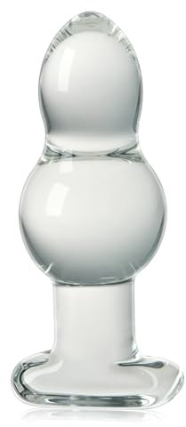 Plug Anale In Vetro, Plug Anale In Cristallo Con 2 Sfere, Dildo Anale In Vetro, Allenatore Anale, Palline Anali, Giocattoli Sessuali Per Uomini E Donne, Masturbazione, Regalo Di San Valentino (L)