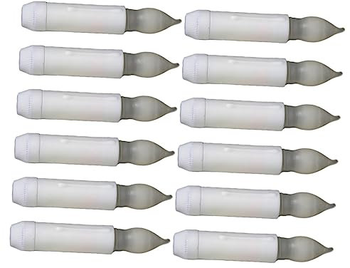 Homoyoyo Flammenlose LED Kerzenlampe Weiß, 12 Stück, Elektronische Kerzen