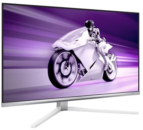 Philips Evnia 32M2N8900 - Monitor da gioco OLED UHD da 32 pollici, 240 Hz, 0,03 ms, HDR400, FreeSync Prem. Pro, G-Sync comp. (3840x2160, 2x HDMI 2.1, 1x DP 1.4, 1x USB-C (65 W PD), hub USB) bianco
